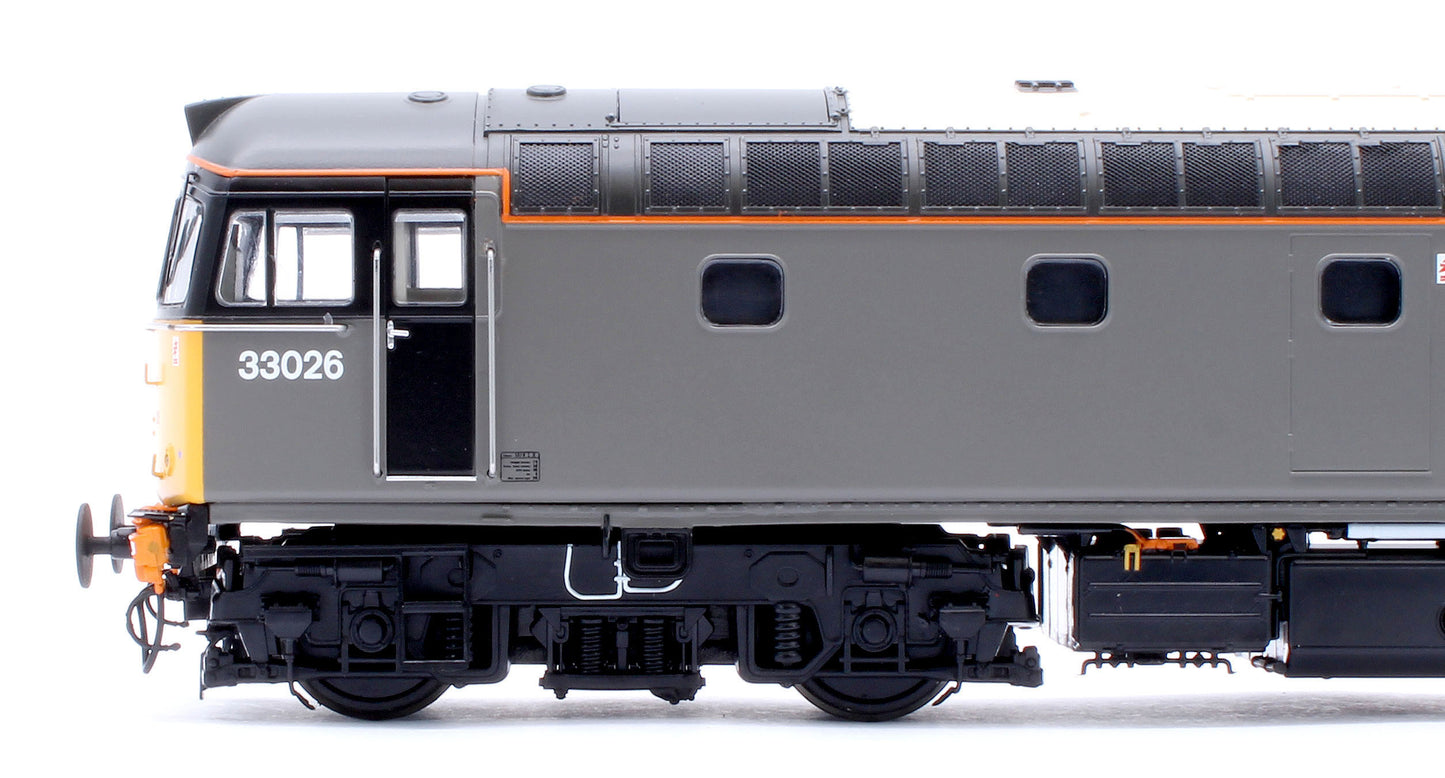 Class 33/0 BR General Grey No.33026 Diesel Locomotive - DCC Sound