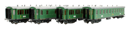 Pre-Owned L330510 SBB Green ex-Gotthardbahn 4-Piece Passenger Coach Set
