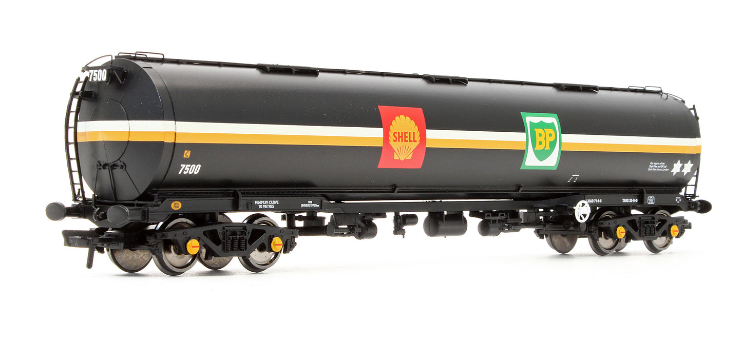 Pre-Owned 100 Ton TEA Bogie Tank Wagon Crude Oil 'Shell BP' Black '7500'