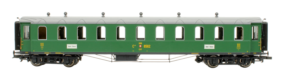 Pre-Owned L330510 SBB Green ex-Gotthardbahn 4-Piece Passenger Coach Set