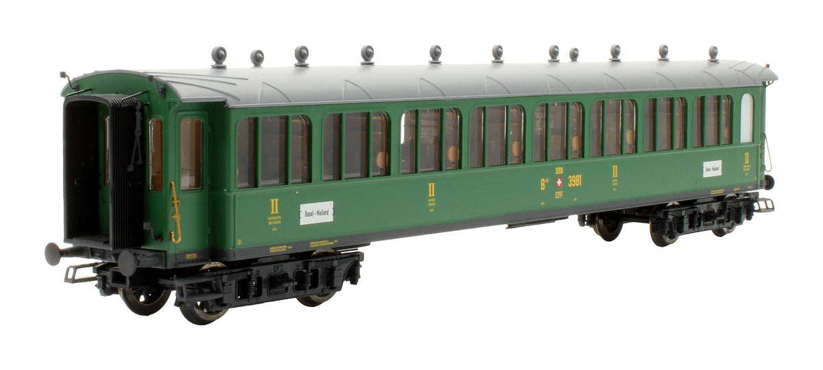 Pre-Owned L330510 SBB Green ex-Gotthardbahn 4-Piece Passenger Coach Set
