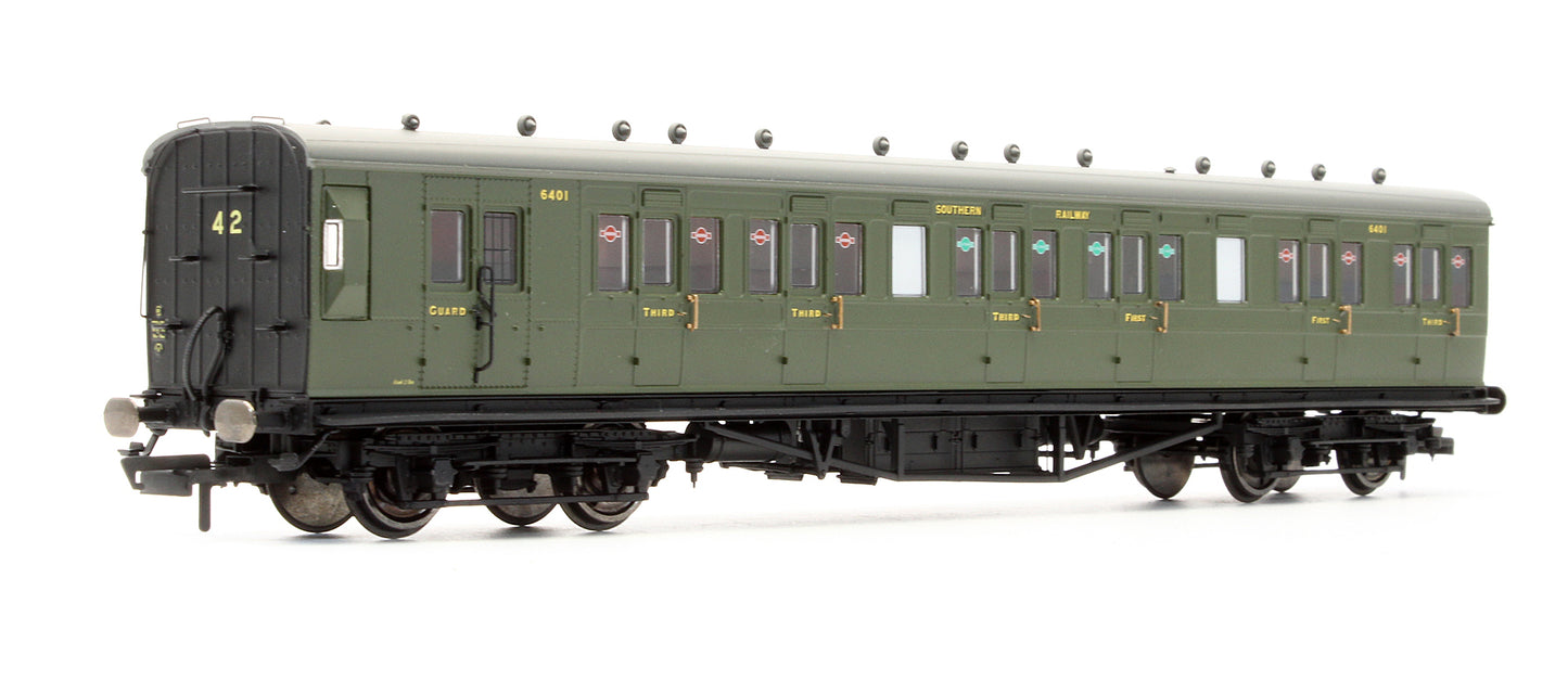 Pre-Owned SR Ex-LSWR Non-Corridor Brake Composite (Diag 418) Coach '6401' Set 42