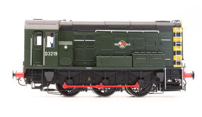 Pre-Owned 7D-008-003 Class 08 BR Green D3219 Late Crest With Wasp Stripes Diesel Shunter Locomotive