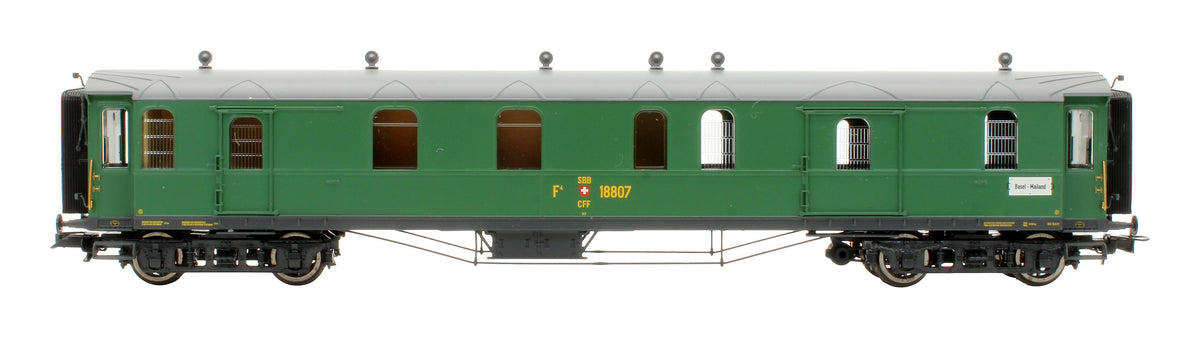 Pre-Owned L330510 SBB Green ex-Gotthardbahn 4-Piece Passenger Coach Set
