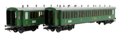 Pre-Owned L330511 SBB Green ex-Gotthardbahn 2-Piece Passenger Coach Set