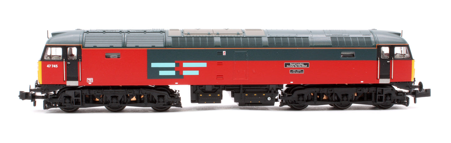 Pre-Owned Class 47/7 47745 'Royal London Society For The Blind' Rail Express Systems Diesel Locomotive - DCC Fitted