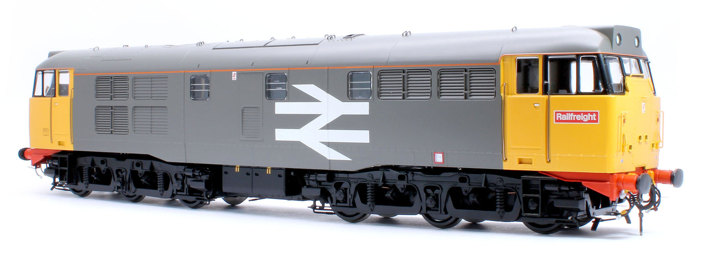 Class 31 Railfreight Large Logo Grey/Yellow Unnumbered Diesel Locomotive