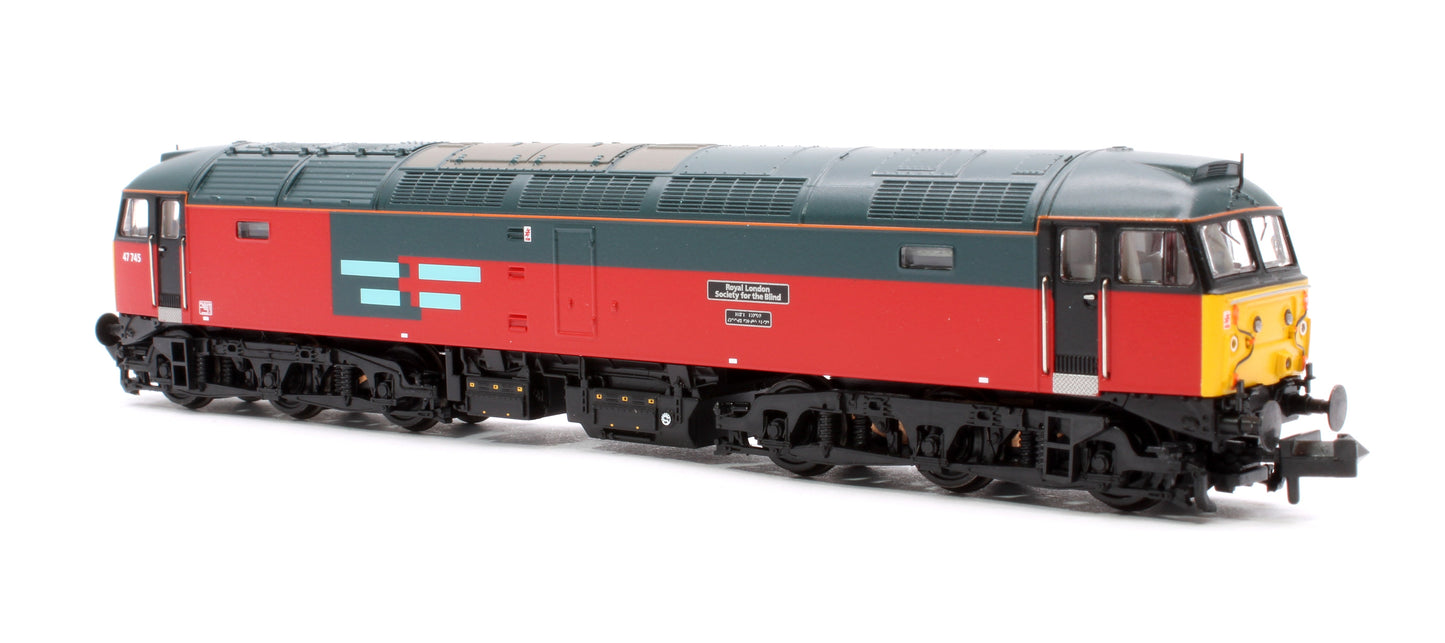 Pre-Owned Class 47/7 47745 'Royal London Society For The Blind' Rail Express Systems Diesel Locomotive - DCC Fitted