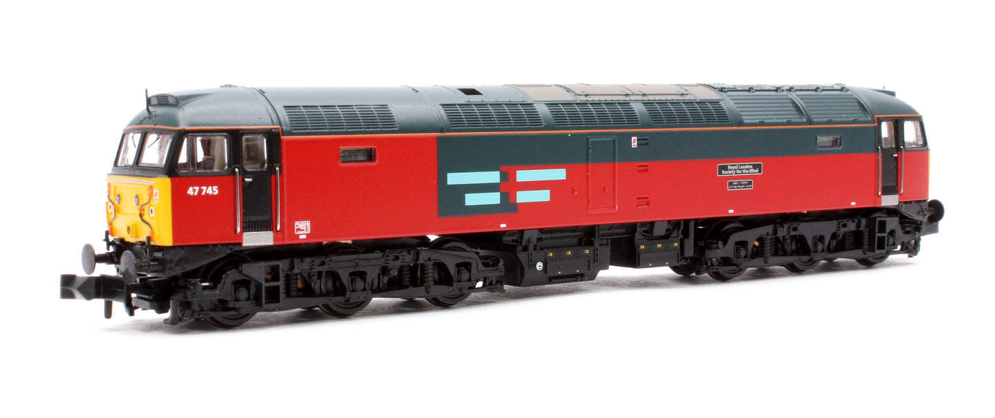 Pre-Owned Class 47/7 47745 'Royal London Society For The Blind' Rail Express Systems Diesel Locomotive - DCC Fitted