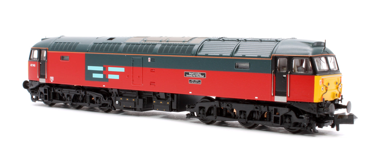 Pre-Owned Class 47/7 47745 'Royal London Society For The Blind' Rail Express Systems Diesel Locomotive - DCC Fitted