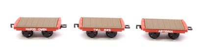 Dinorwic Slate Wagons without sides 3-Pack Red