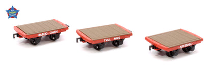 Dinorwic Slate Wagons without sides 3-Pack Red