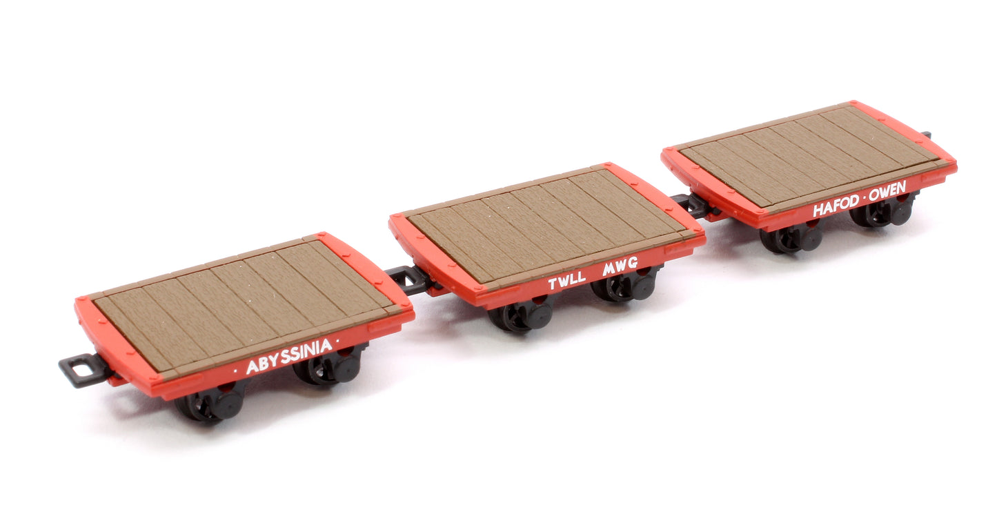 Dinorwic Slate Wagons without sides 3-Pack Red