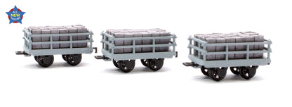 Dinorwic Slate Wagons with sides 3-Pack Grey [WL]