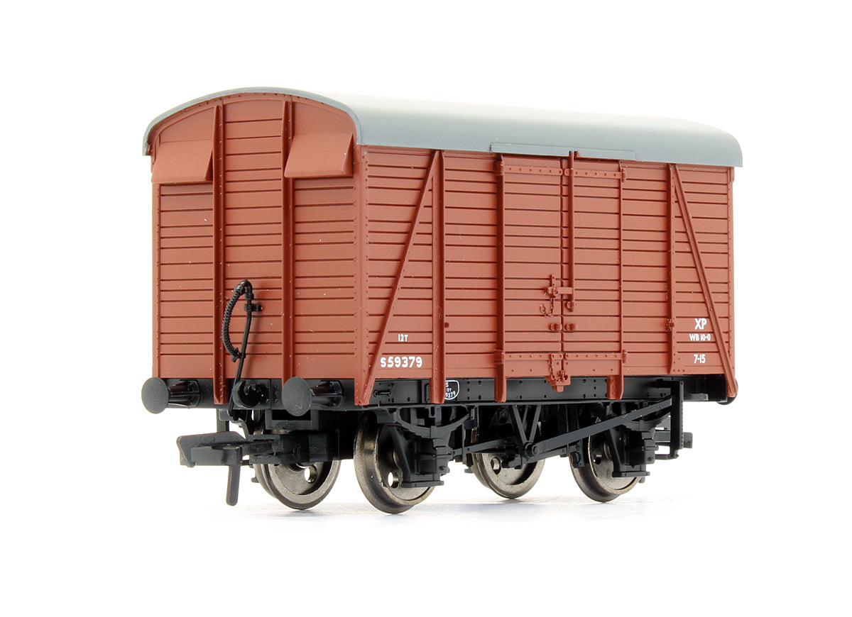 Pre-Owned 12 Ton Southern 2+2 Planked Vent Van BR Bauxite 'S59379' - Early