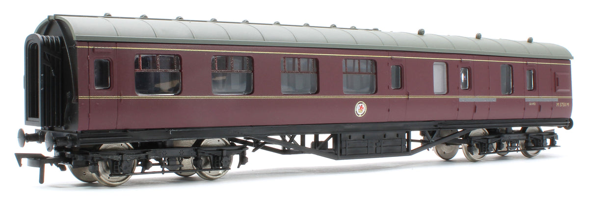 4P-010-451 57ft Stanier Corridor Brake Composite M5750M BR Lined Maroon