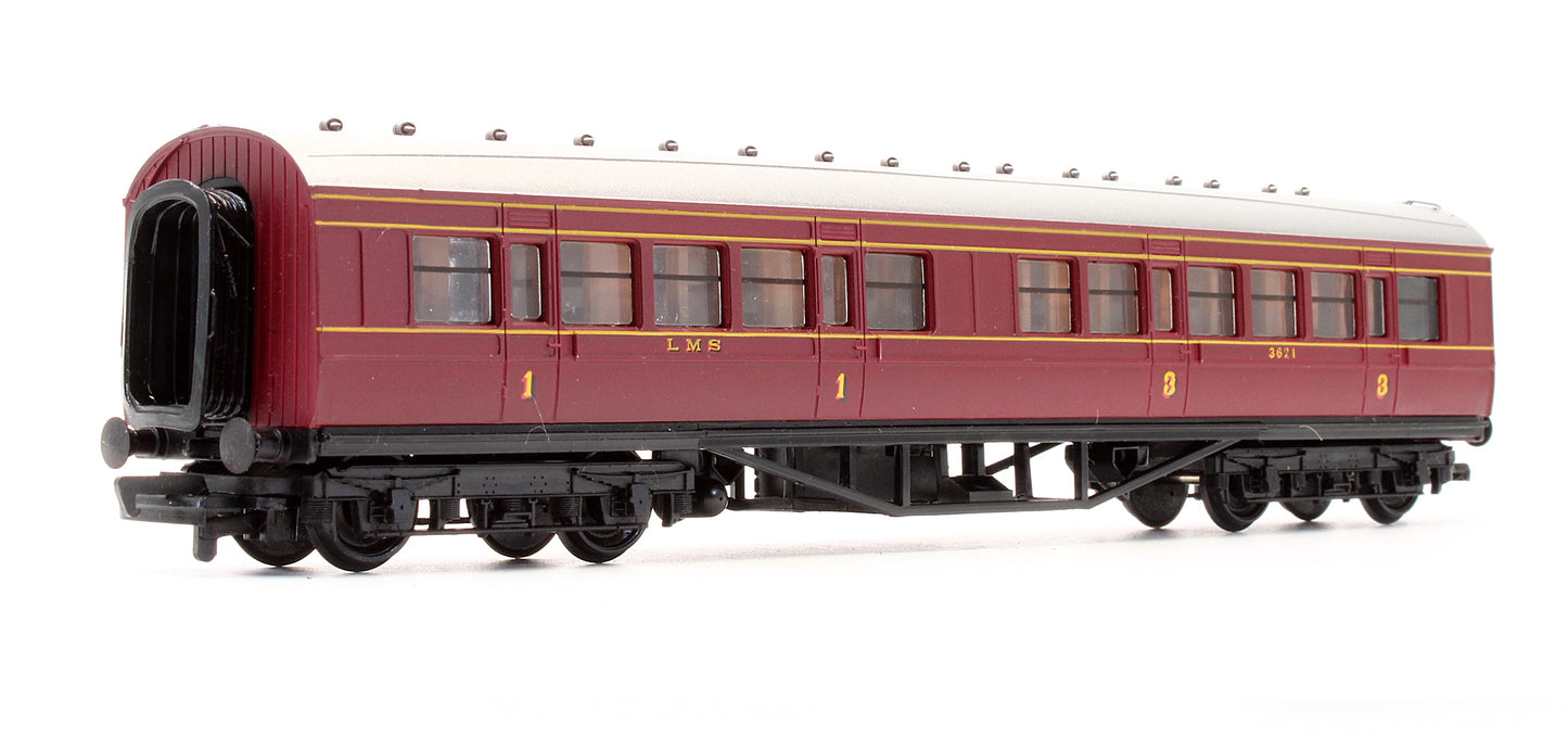 Pre-Owned 12201 57' Corridor 1st /3rd LMS Maroon Coach '3621'