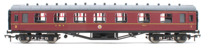 4P-010-501 60ft Stanier Corridor Composite 3943 LMS Lined Maroon