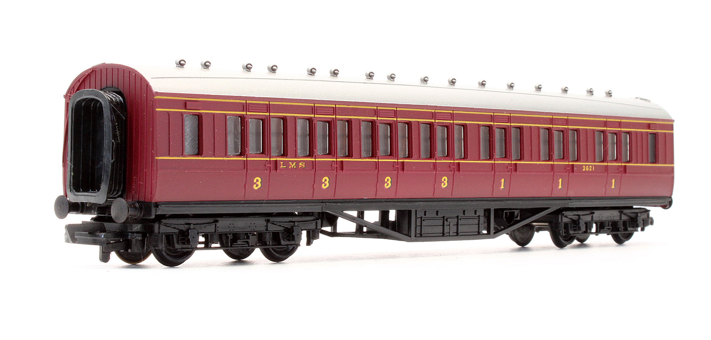 Pre-Owned 12201 57' Corridor 1st /3rd LMS Maroon Coach '3621'