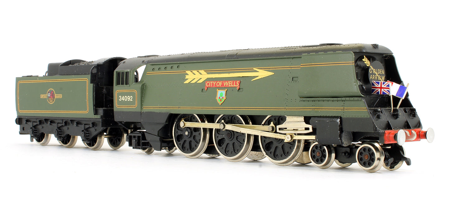 Pre-Owned Golden Arrow BR Green 4-6-2 'City Of Wells' 34092 Steam Locomotive