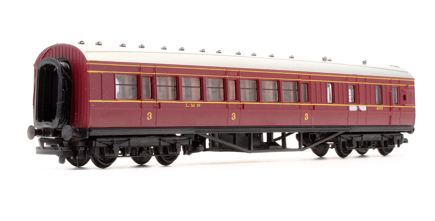 Pre-Owned 12211 57' Corridor Brake 3rd LMS Maroon Coach '5270'