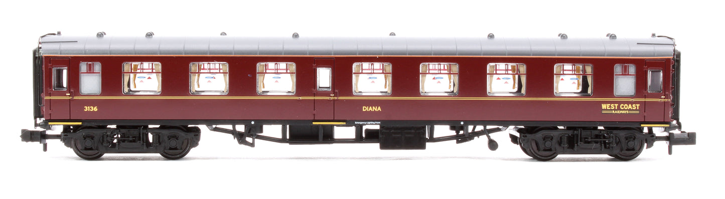 BR Mk1 FO First Open 'DIANA' WCRC Maroon No.3136