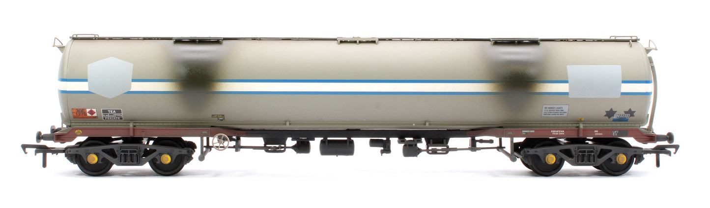 Pre-Owned 38-109B BR 102T TEA Bogie Tank Wagon Debranded (ex-Jet-Conoco) Light Grey No.PR82678 (ex-136)- Weathered