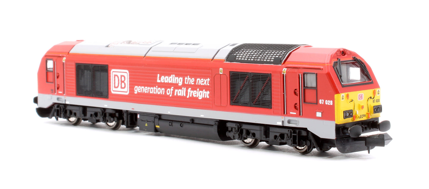 Class 67 DB Schenker Red 67028 Diesel Locomotive - DCC Fitted