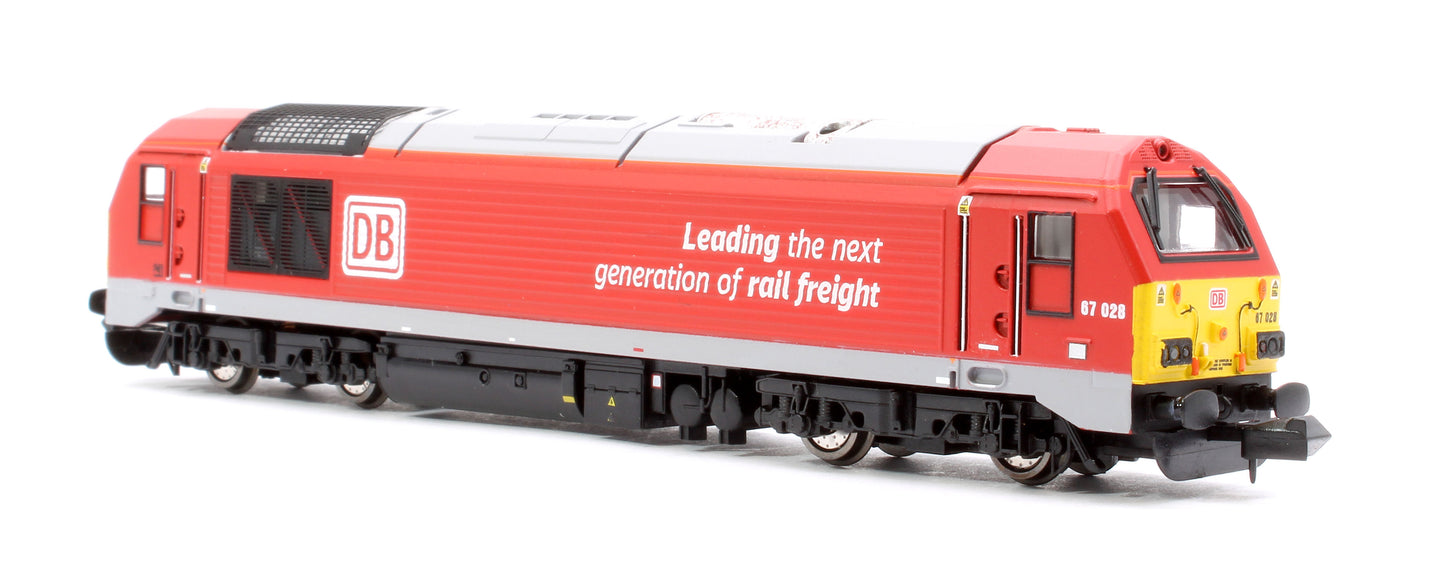 Class 67 DB Schenker Red 67028 Diesel Locomotive - DCC Fitted