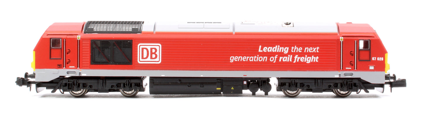 Class 67 DB Schenker Red 67028 Diesel Locomotive - DCC Fitted