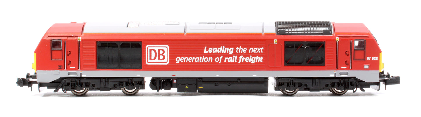 Class 67 DB Schenker Red 67028 Diesel Locomotive - DCC Fitted