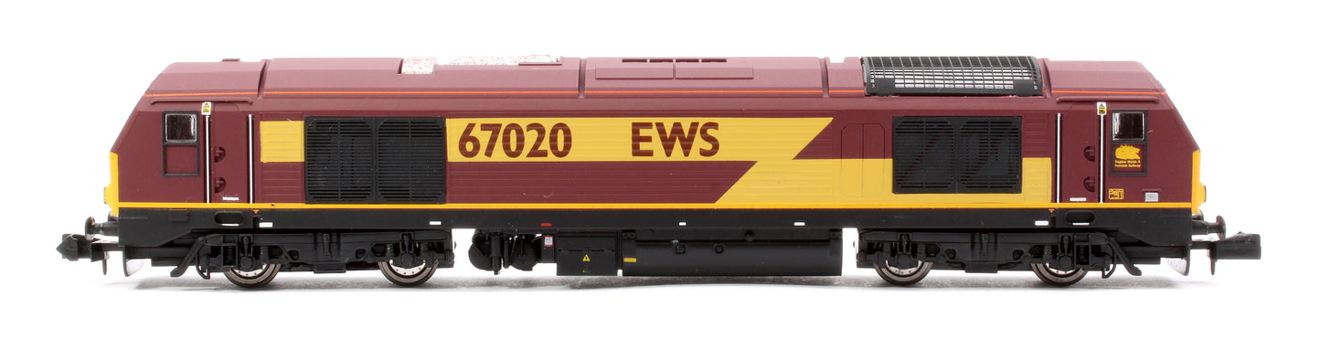 Class 67 EWS Red/Gold 67020 Diesel Locomotive