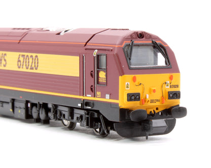 Class 67 EWS Red/Gold 67020 Diesel Locomotive - DCC Fitted