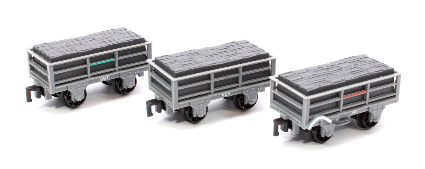 2t Slate Wagon Set (Unbraked/Unbraked/Braked)