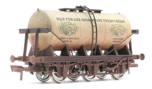 4F-031-148 6 Wheel Milk Tanker Axe Brand Cream - Weathered