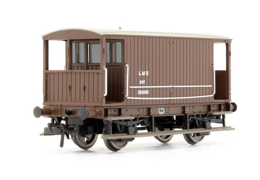 Pre-Owned 38-553 Midland Brake Van LMS Bauxite (Without Duckets)