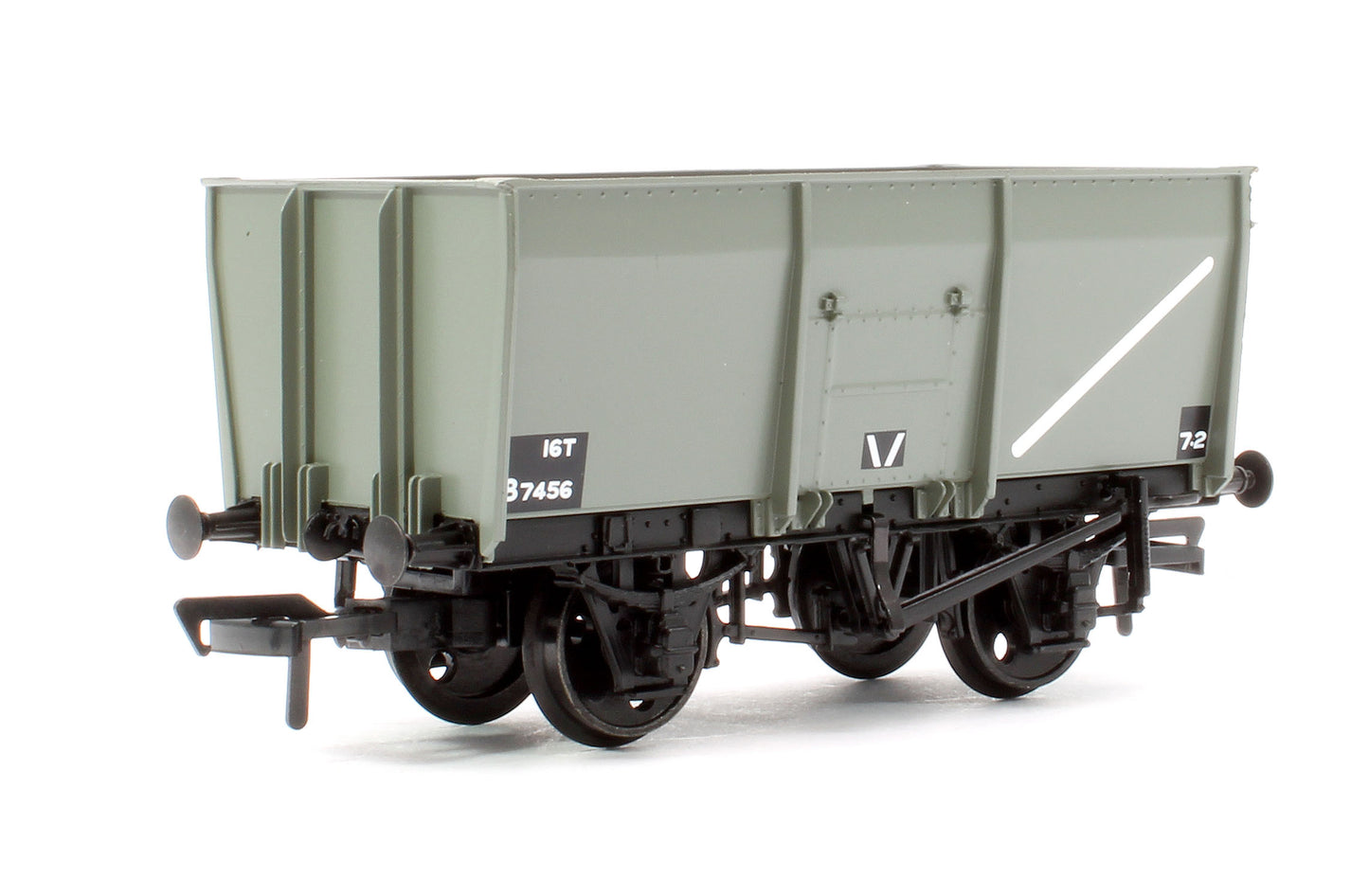 16T Steel Slope-Sided Mineral Wagon Rivetted Doors BR Grey B7456