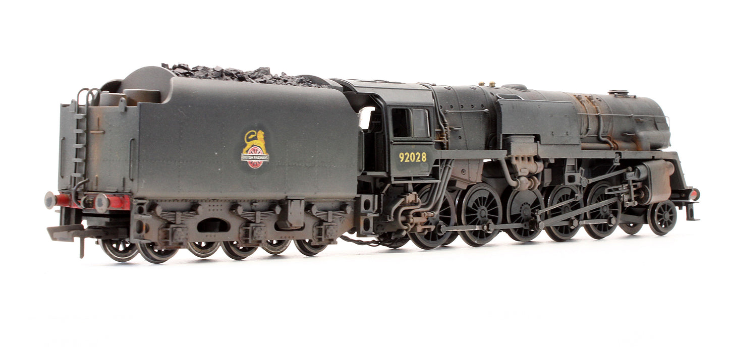 Pre-Owned R3756 RailRoad Early BR Class 9F Crosti Boiler '92028' Steam Locomotive - Heavily Weathered - TTS Sound Fitted