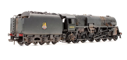 Pre-Owned R3756 RailRoad Early BR Class 9F Crosti Boiler '92028' Steam Locomotive - Heavily Weathered - TTS Sound Fitted