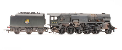 Pre-Owned R3756 RailRoad Early BR Class 9F Crosti Boiler '92028' Steam Locomotive - Heavily Weathered - TTS Sound Fitted