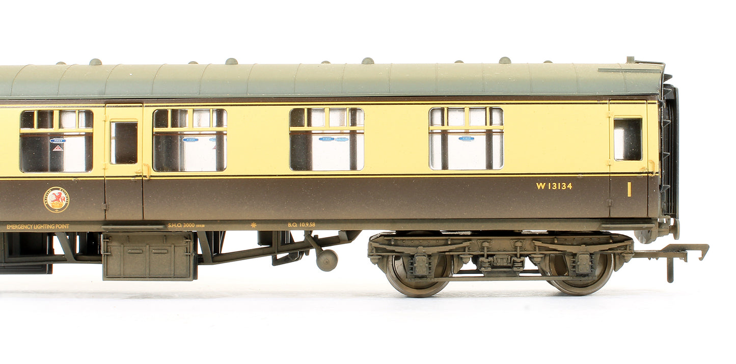 Pre-Owned BR MK1 FK Coach First Corridor Chocolate & Cream 'W13134' (Weathered)