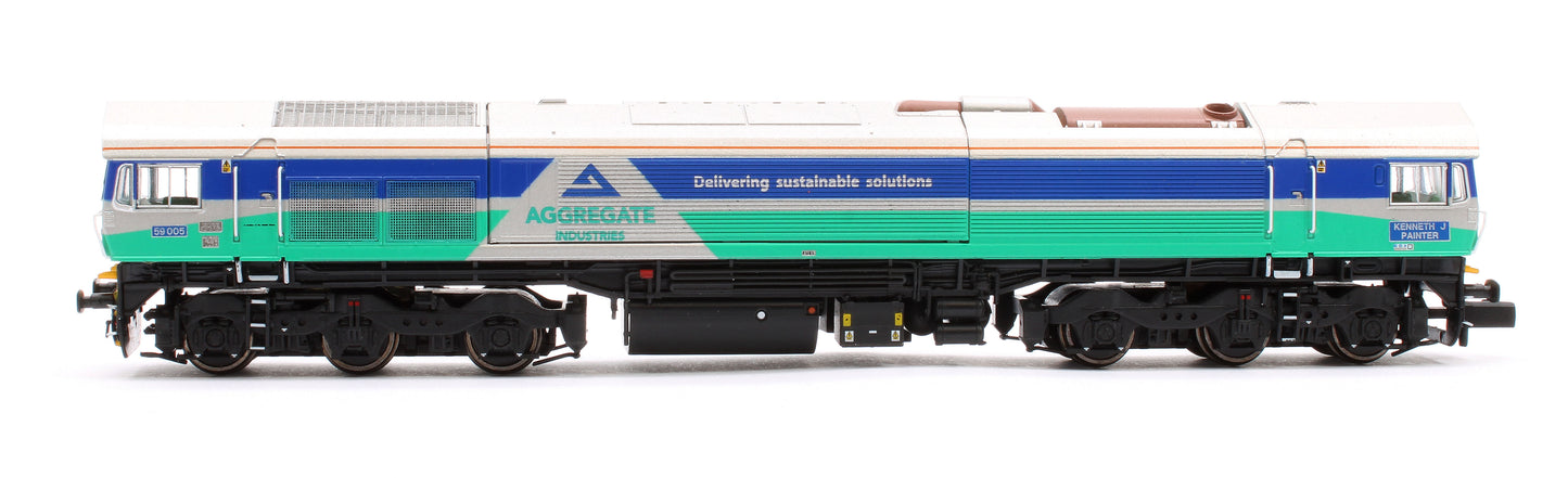 Class 59 59005 Aggregate Industries  Kenneth J Painter Diesel Locomotive