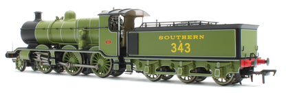 S4102-03 LB&SCR K Class 2-6-0 Southern Maunsell SR Urie Sage Green No.343 Steam Locomotive