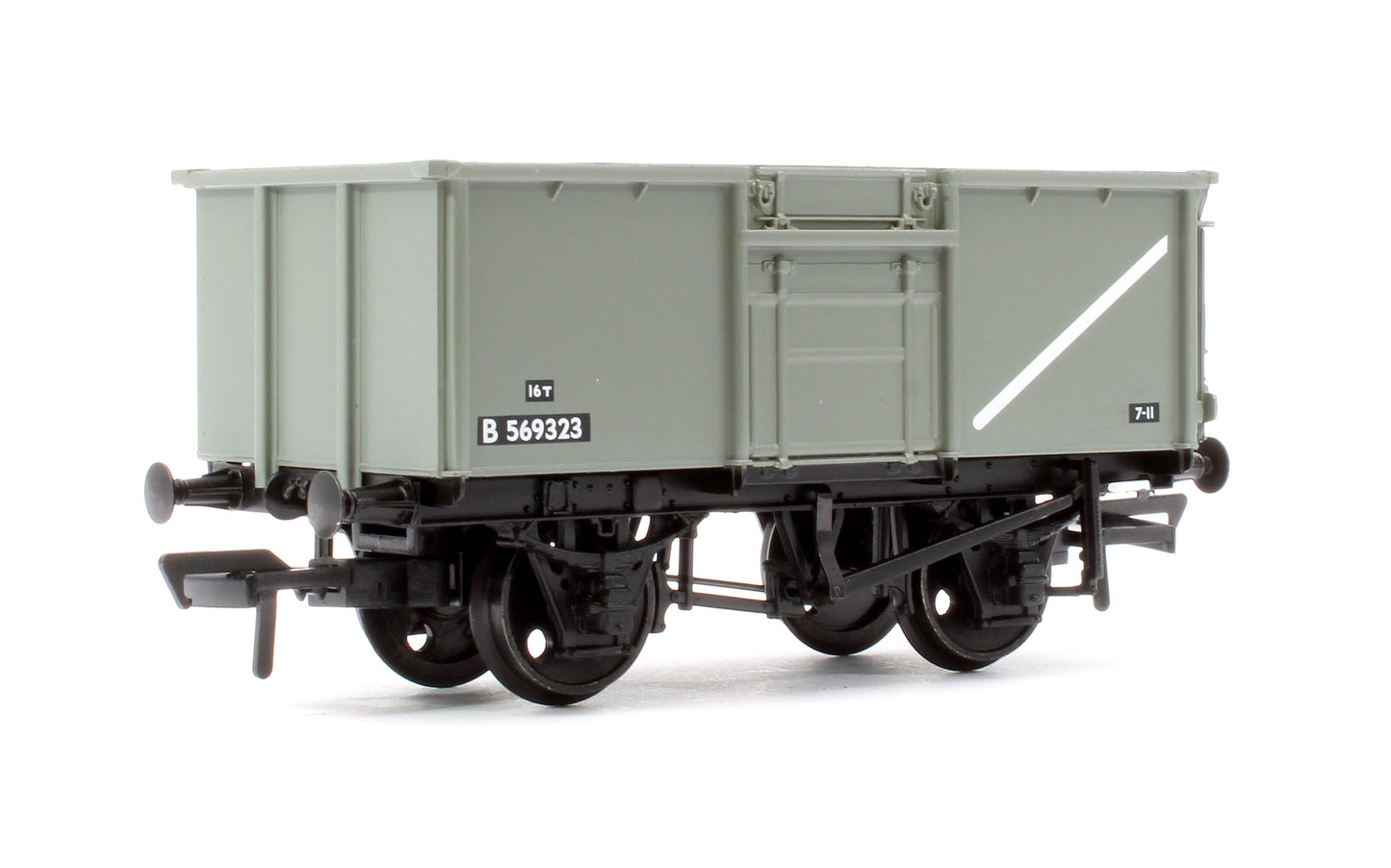 BR 16T Steel Mineral Top Flap Doors 3-Wagon Pack BR Grey (Early) (with Load)