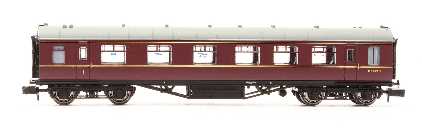 Pre-Owned 374-852A Stanier Vestibule Composite Coach BR maroon M 9739 M