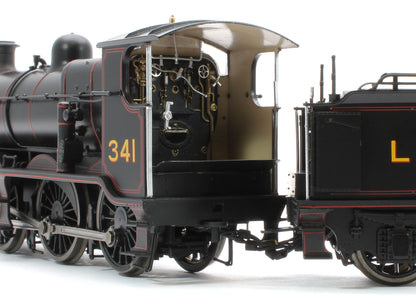 S4102-01 LB&SCR K Class 2-6-0 LBSC Black No.341 Red Lining Steam Locomotive