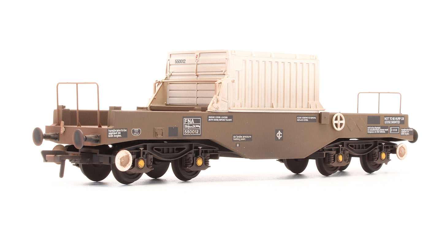 Pre-Owned BR FNA Nuclear Flask Wagon Flat Floor With Flask 550012 - Custom Weathered