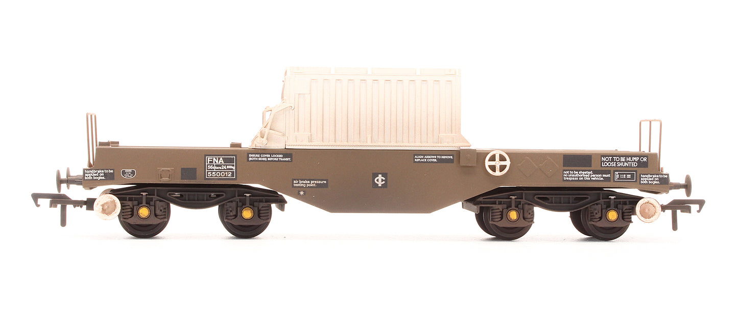 Pre-Owned BR FNA Nuclear Flask Wagon Flat Floor With Flask 550012 - Custom Weathered