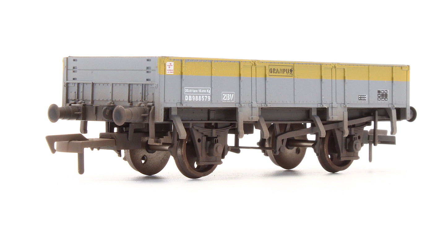 Pre-Owned 4F-060-013 Grampus Wagon Engineers Grey Yellow 'DB988579' - Custom Weathered