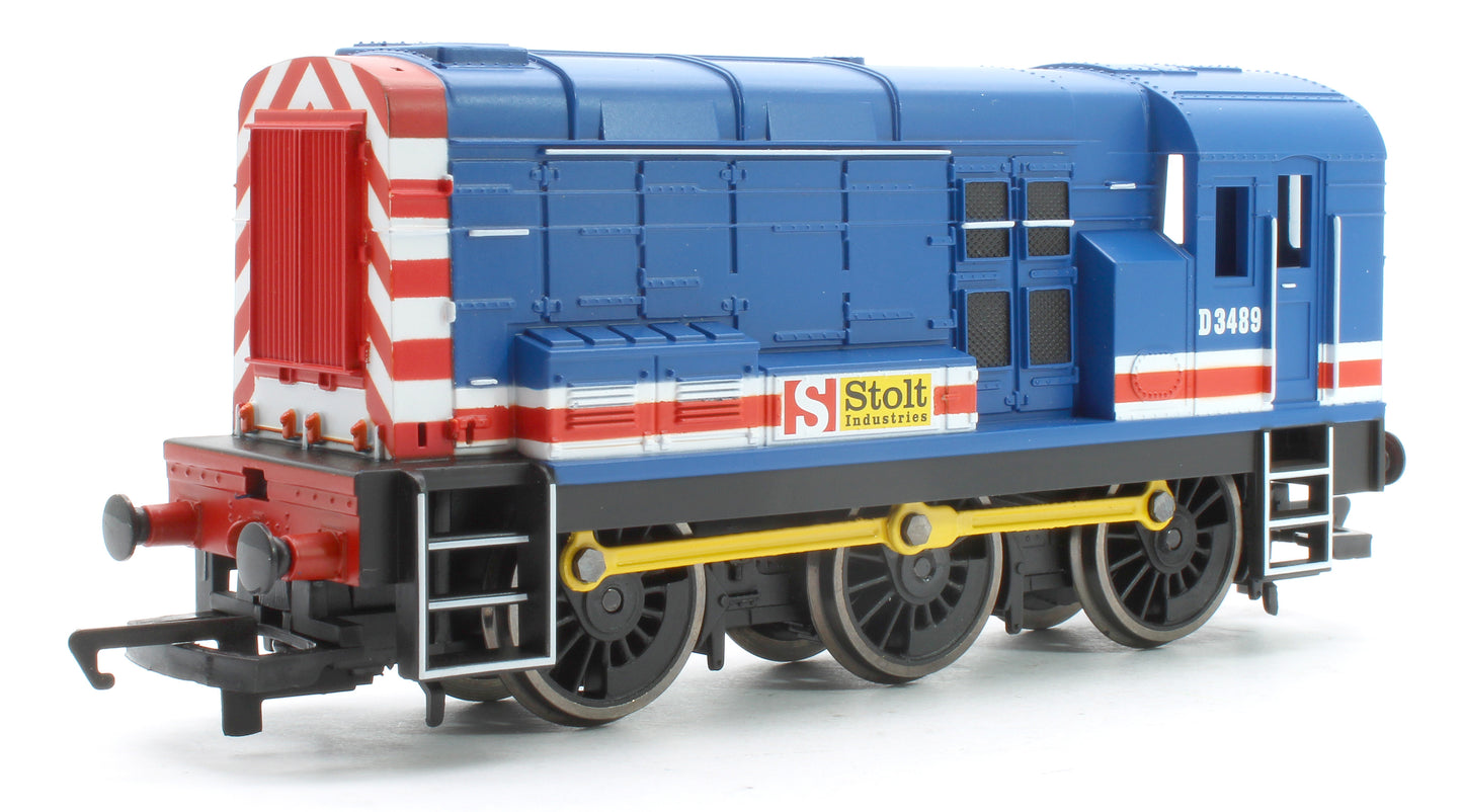 Pre-Owned R3156 RailRoad Class 08 D3489 Stolt Industries Diesel Shunter Locomotive